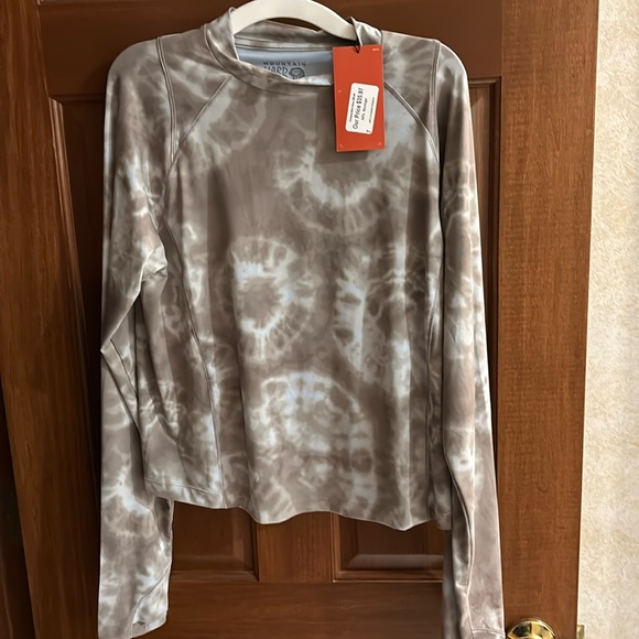 NWT Mountain Hardwear Crater Lake Longsleeve Crop - Women's, Dunes Spore Dye, L - Picture 3 of 11